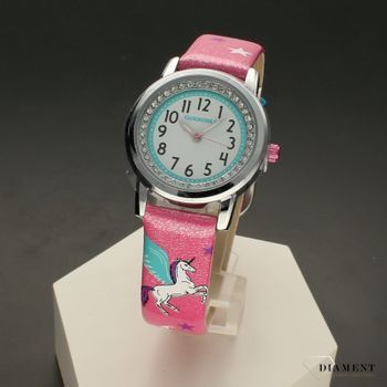 Zegarek dla dziecka LAVVU CLOCKODILE CWG5100 różowy w jednorożce.  Zegarek dla małej dziewczynki. Zegarek dziecięcy. Zegarek na pasku dziecięcy. Zegarek idealny na pomysł dla dziecka. Dla dziewczynki (2).jpg
