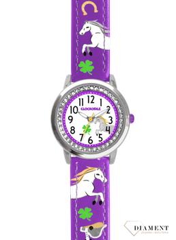 Zegarek dziecięcy dla dziewczynki Koń CWG5130 Clockodile.  Zegarek dla dziecka z koniem. Wyraźny zegarek dla dziewczynki. Pierwszy zegarek. Nauka godziny. Prezent dla dziecka.1.png