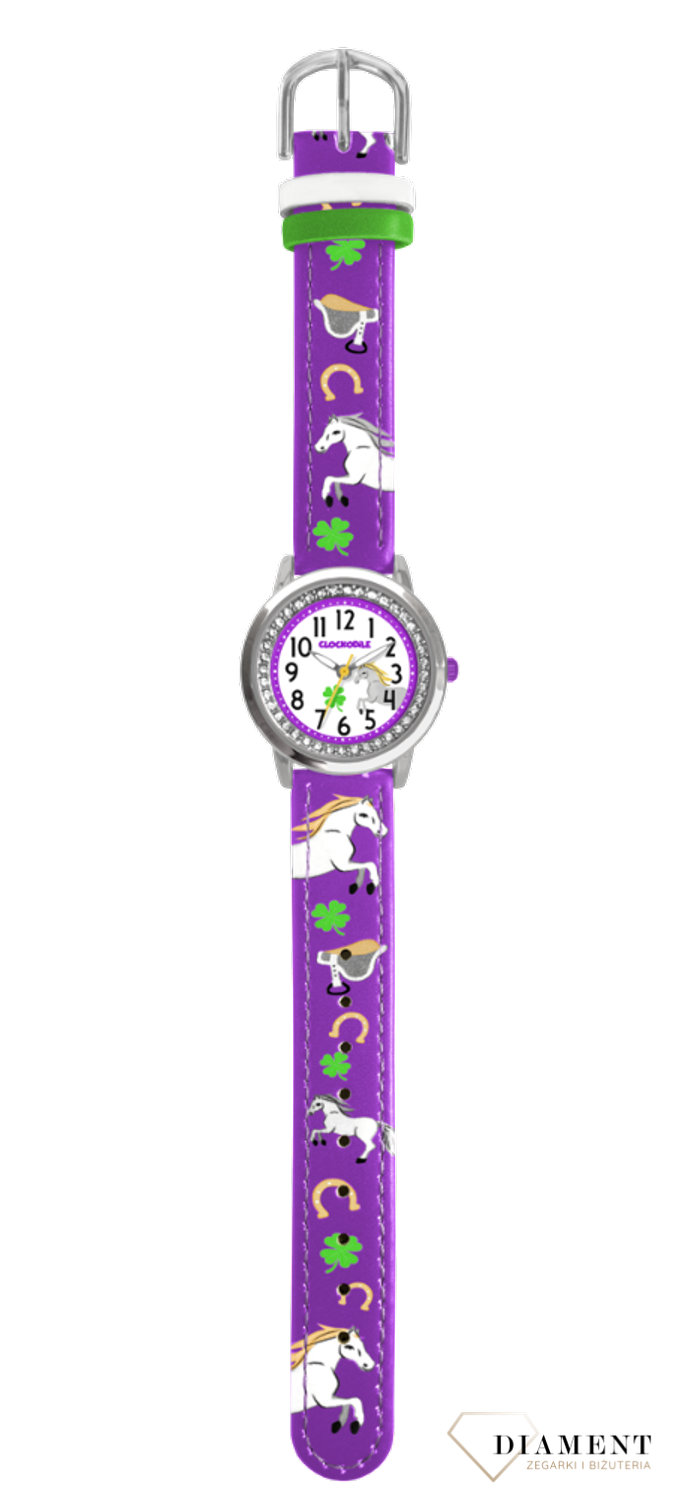 Zegarek dziecięcy dla dziewczynki Koń CWG5130 Clockodile.  Zegarek dla dziecka z koniem. Wyraźny zegarek dla dziewczynki. Pierwszy zegarek. Nauka godziny. Prezent dla dziecka.1.png