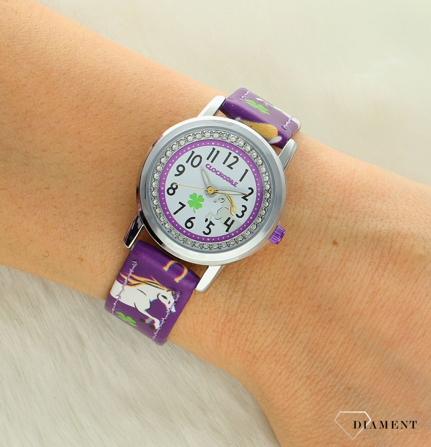 Zegarek dziecięcy dla dziewczynki Koń CWG5130 Clockodile.  Zegarek dla dziecka z koniem. Wyraźny zegarek dla dziewczynki. Pierwszy zegarek. Nauka godziny. Prezent dla dziecka.1.png