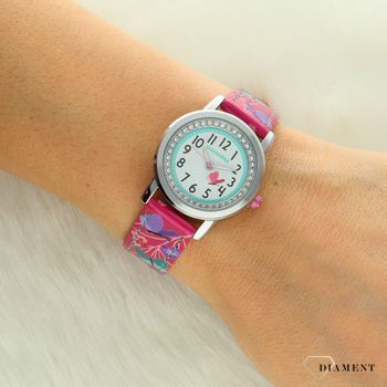 Zegarek dziecięcy dla dziewczynki Różowe Motyle CWG5151.jpg