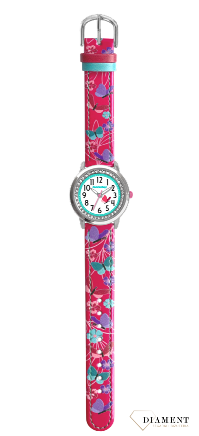Zegarek dziecięcy dla dziewczynki Różowe Motyle CWG5151. . Zegarek dla dziecka z motylkami. Wyraźny zegarek dla dziewczynki. Pierwszy zegarek. Nauka godziny. Prezent dla dziecka.2.png