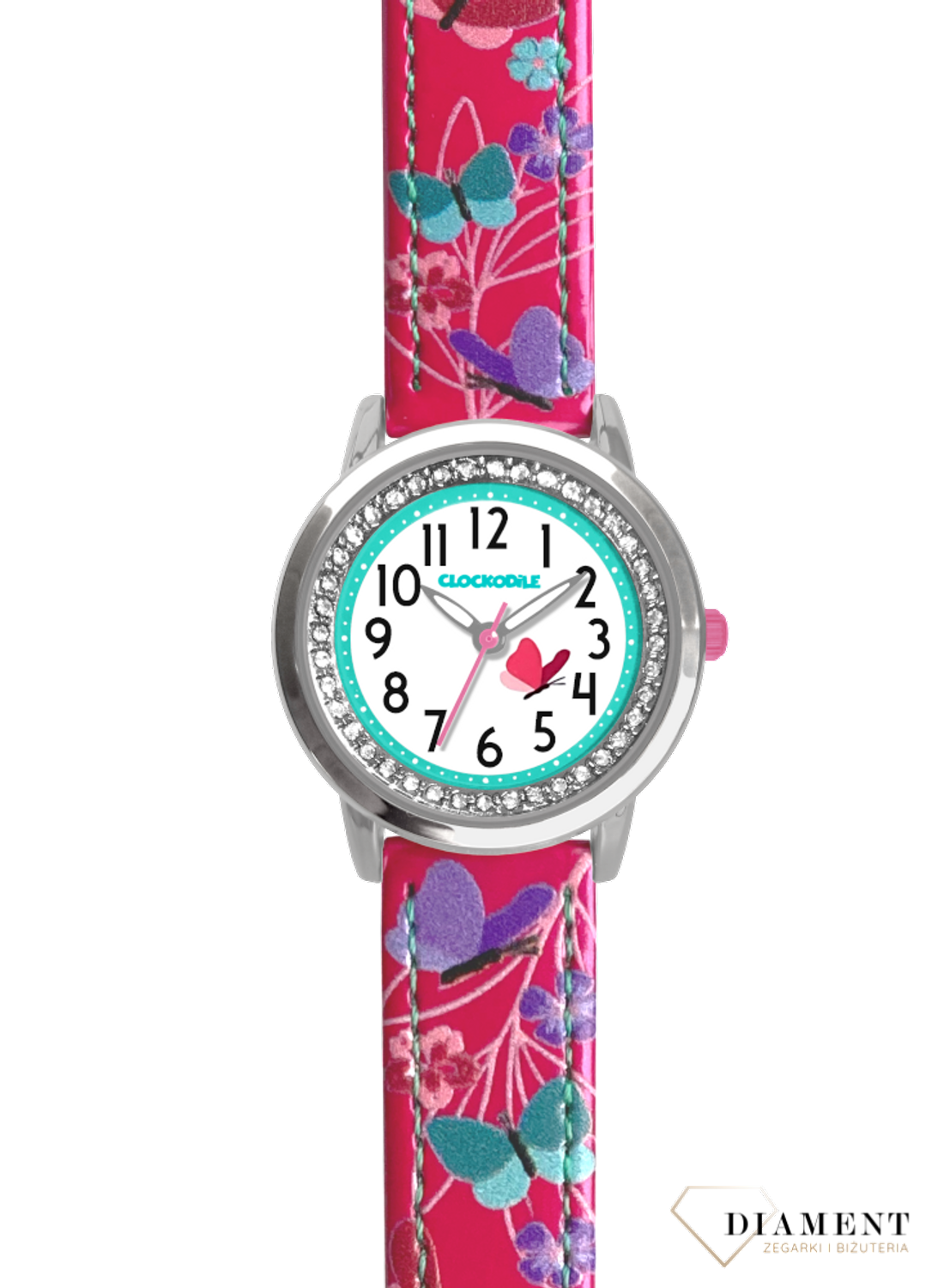 Zegarek dziecięcy dla dziewczynki Różowe Motyle CWG5151. . Zegarek dla dziecka z motylkami. Wyraźny zegarek dla dziewczynki. Pierwszy zegarek. Nauka godziny. Prezent dla dziecka.2.png