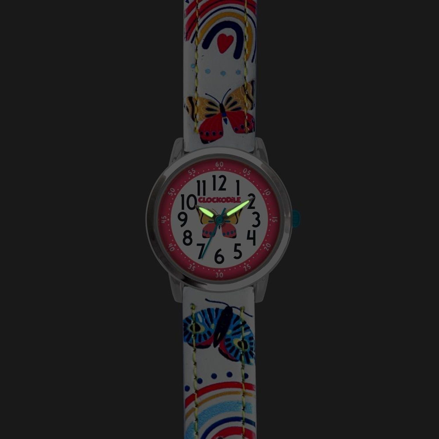 Zegarek Clockodile Biały zegarek dla dziewczynek CWG5181 MOTYL  Zegarek dla dziecka LAVVU CLOCKODILE CWG5181, wyposażony jest w kwarcowy mechanizm, zasilany za pomocą baterii. Mechanizm japoński mieści się w wyt.jpg