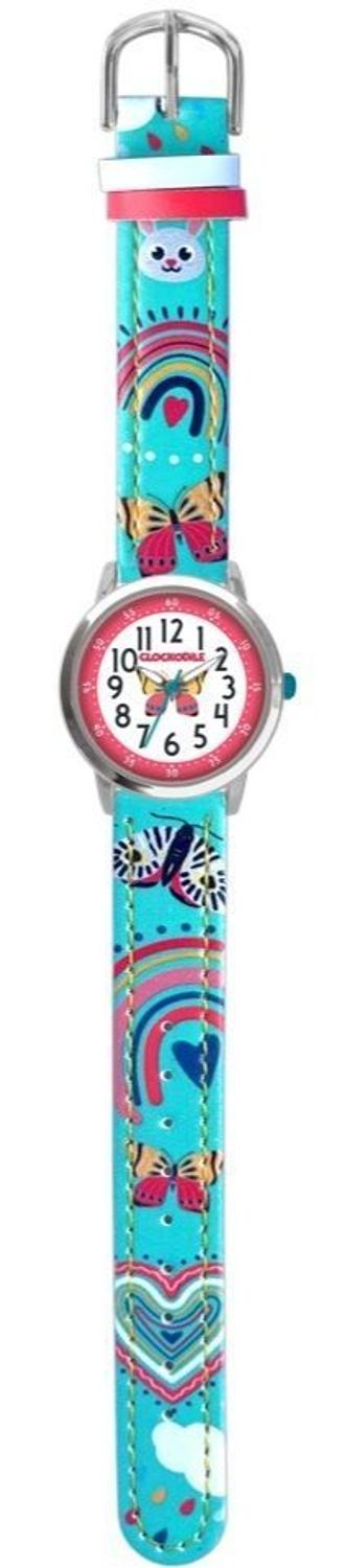 Zegarek Clockodile Turkusowy dla dziewczynek CWG5182 MOTYL. Zegarek dla dziecka LAVVU CLOCKODILE CWG5182, wyposażony jest w kwarcowy mechanizm, zasilany za pomocą baterii. Mechanizm japoński mieści się w wytrzym.jpg