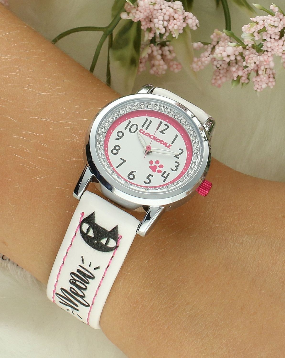 Zegarek dla dziewczynki Clockodile CWG5191 kotki . Zegarek dla dziecka LAVVU CLOCKODILE CWG5191,.jpg