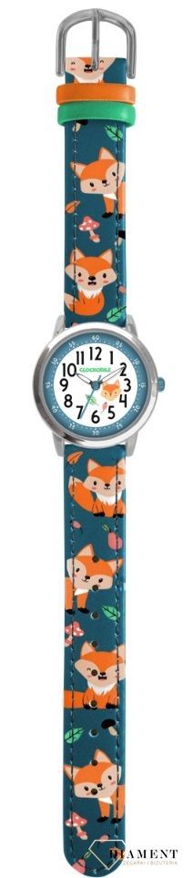 Zegarek dziecięcy dla dziewczynki 'Szary pasek w lisy' CWX0030. Zegarek dla dziecka LAVVU CLOCKODILE CWX0030 Szary pasek w lisy na baterię. Zegarek dla dziecka. Dziecięcy pierwszy zegarek. Zegarek do łatwego odczytania godziny. Na (3).jpg