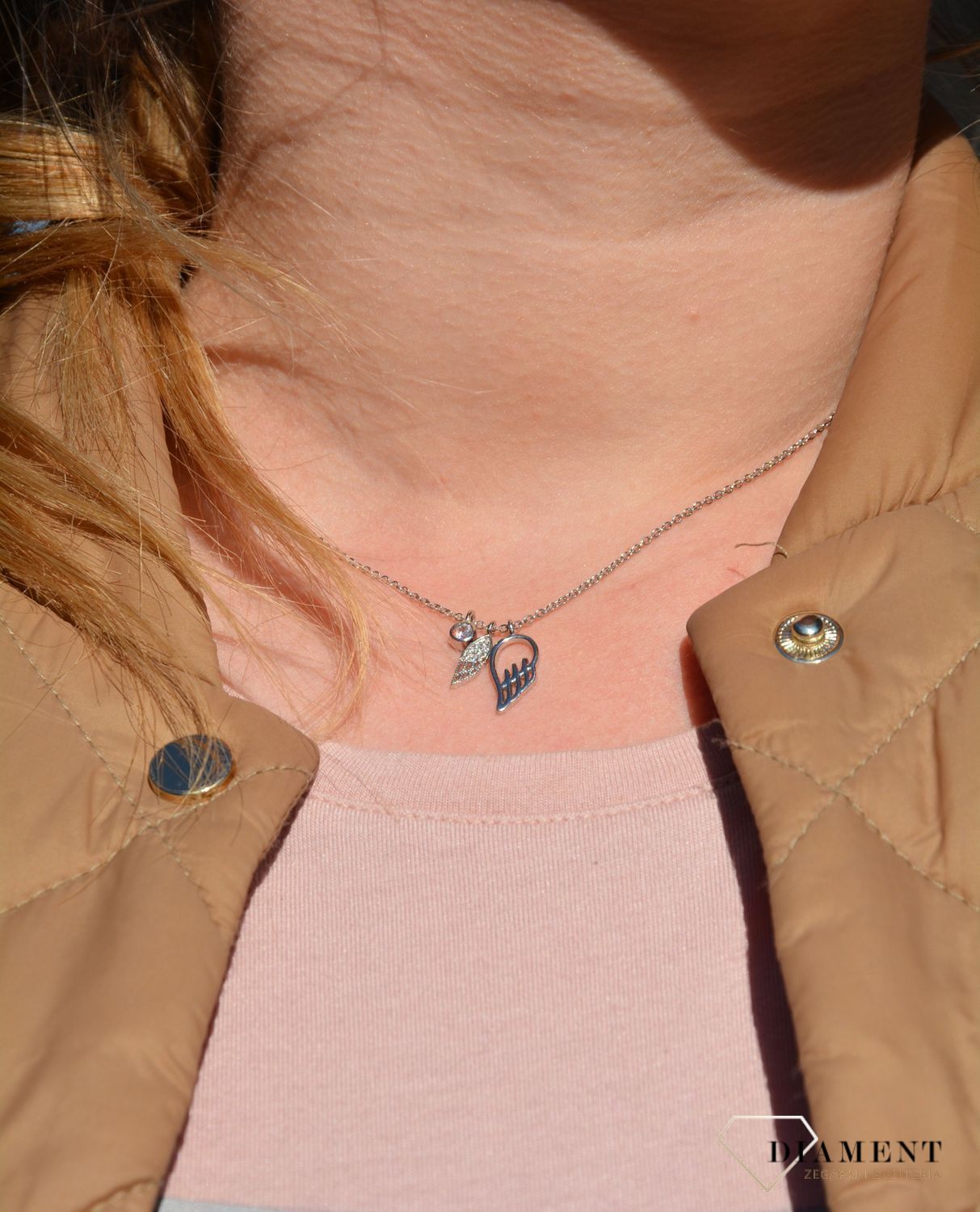 Naszyjnik srebrny Infinity DANZ0012 42 z zawieszkami i cyrkonią.jpg