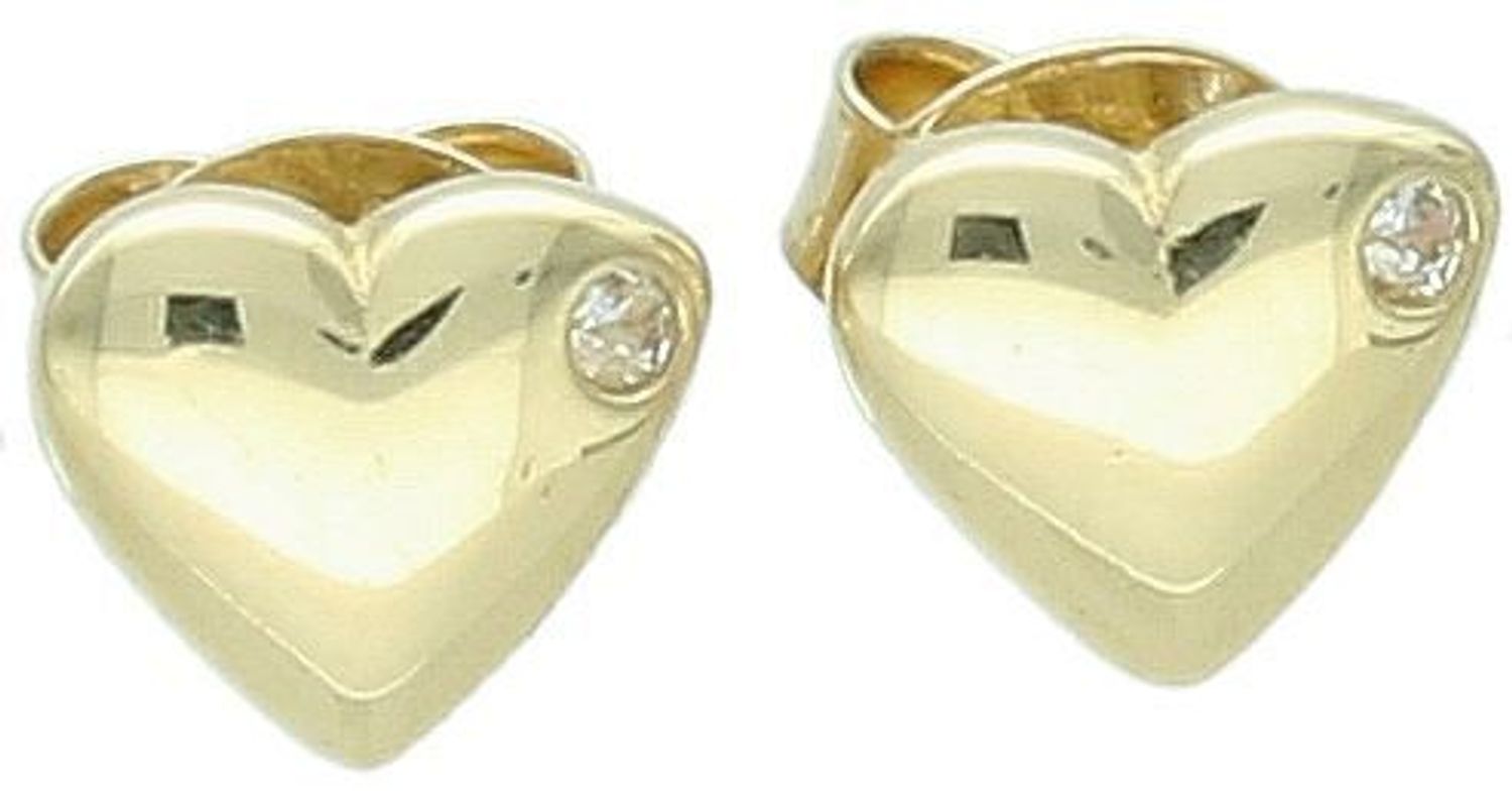 Kolczyki złote serduszka z cyrkonią pr 585, DBK000000-038.jpg