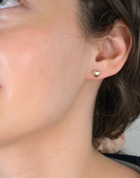 Kolczyki złote serduszka z cyrkonią pr 585, DBK000000-038  Eleganckie kolczyki w kształcie serc wykonane z wysokiej jakości złota próby 585, (2).JPG