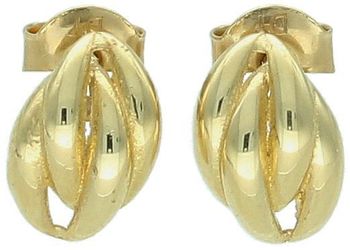 Kolczyki złote 585 pleciona elegancja DBK000000-046 Eleganckie, złote kolczyki wykonane z próby złota 585 o wadze około 1,26 g i długości 1 cm. Ich kształt jest uniwersalny, ponadczasowy a 1.jpg