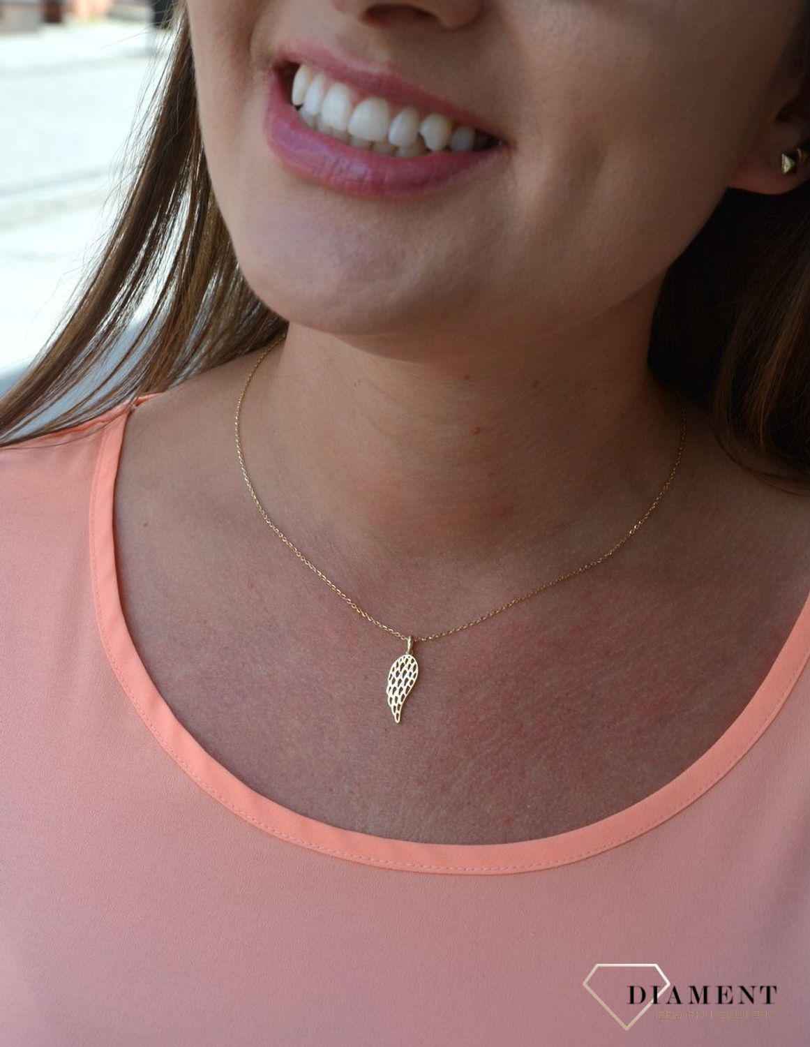 Złota zawieszka 585 skrzydło ażurowe DBZ000000-013.jpg