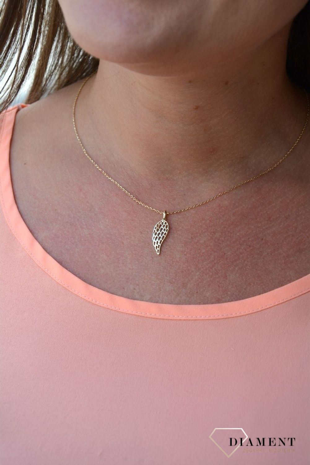 Złota zawieszka 585 skrzydło ażurowe DBZ000000-013.jpg