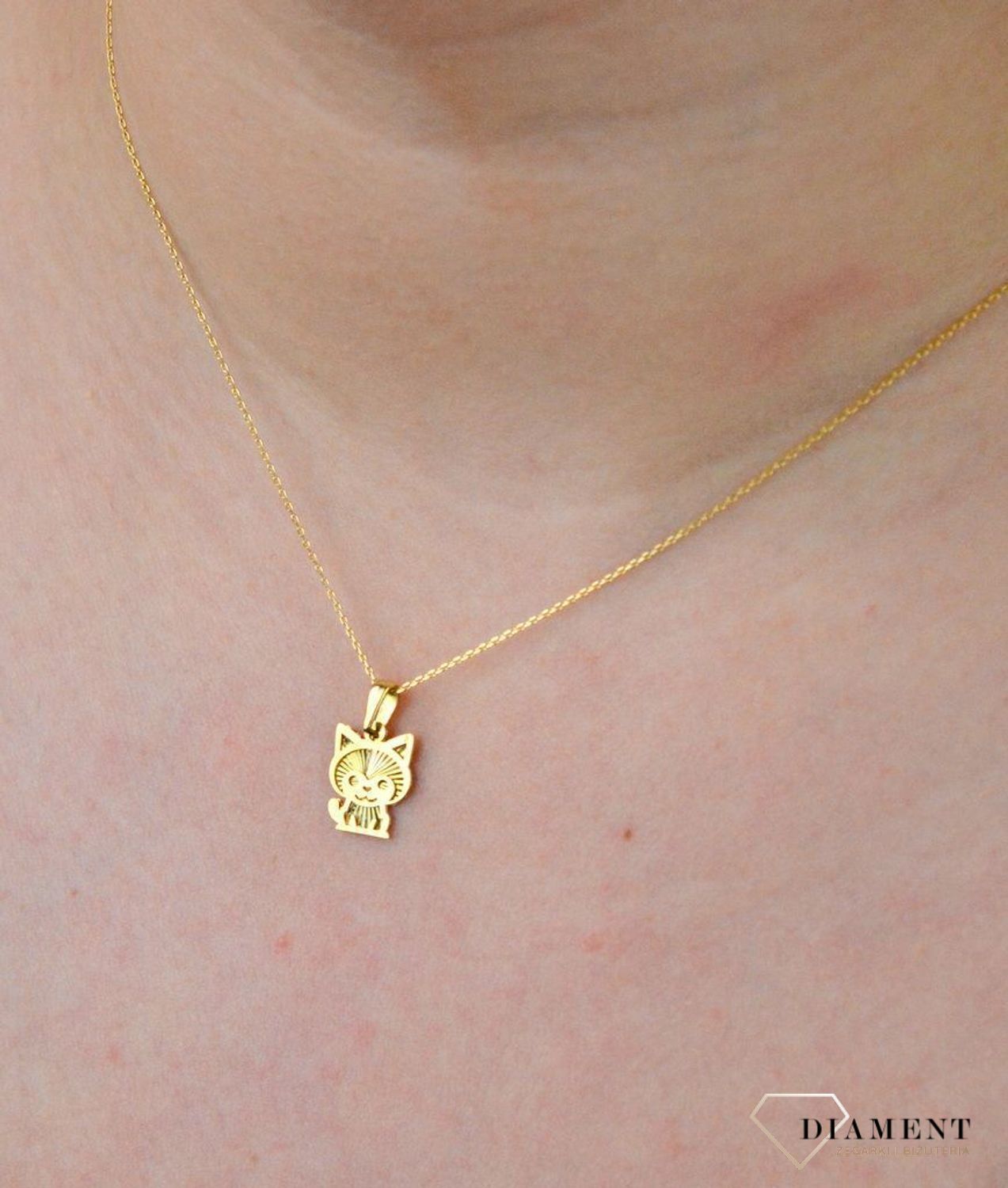 Złota zawieszka 585 kotek DBZ000000-082.jpg