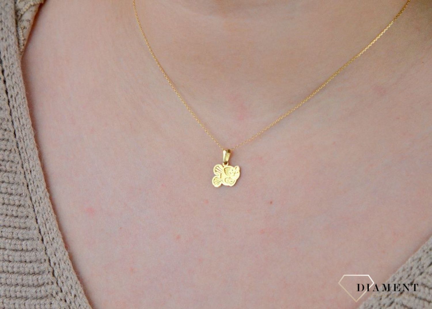 Złota zawieszka 585 myszka miki DBZ000000-083.jpg