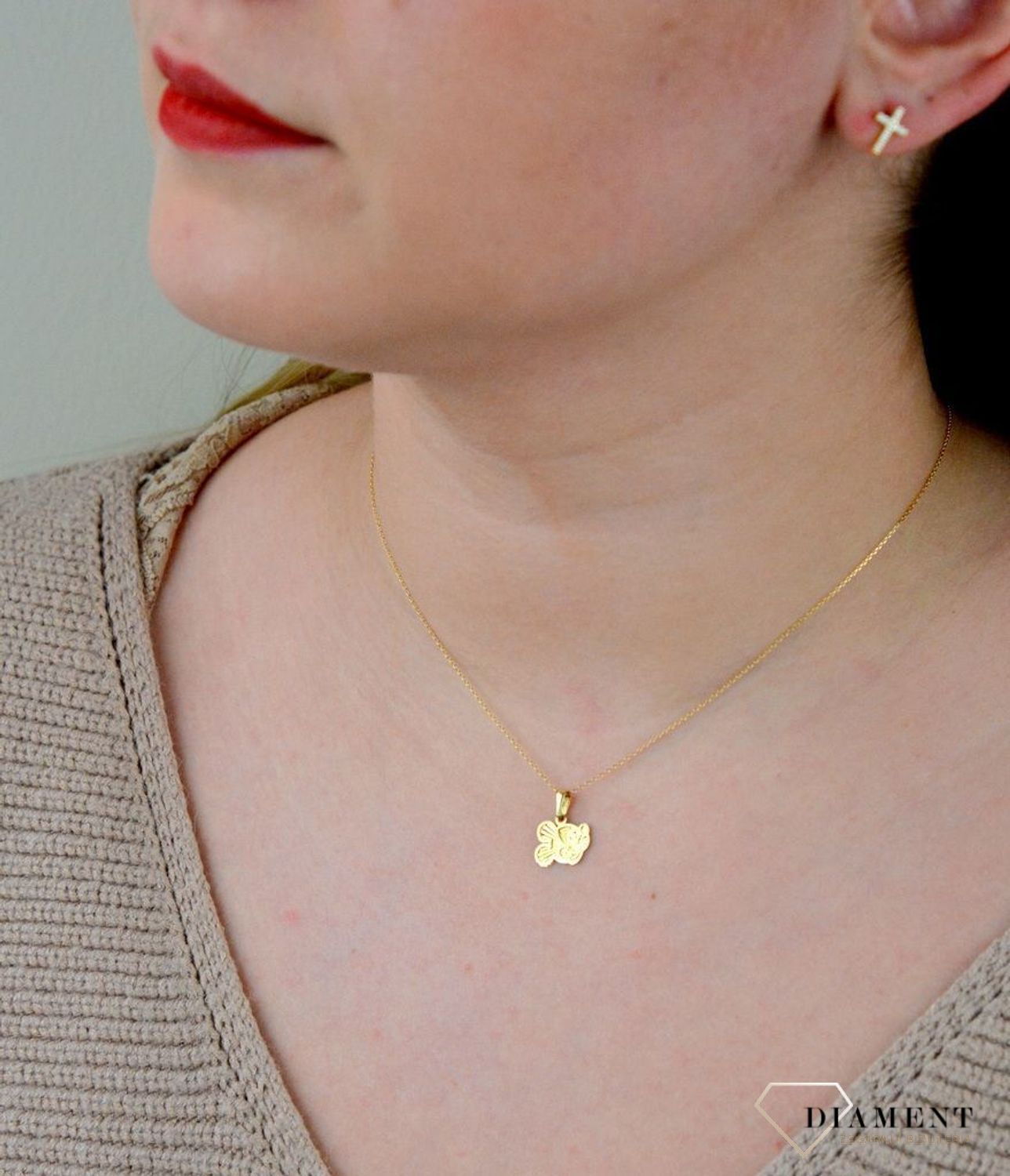 Złota zawieszka 585 myszka miki DBZ000000-083.jpg