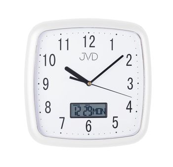Zegar na ścianę z datownikiem JVD DH615.4 biały.jpg