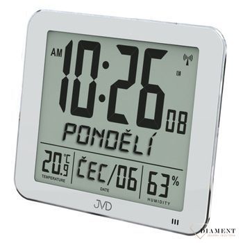 Sterowany radiem zegar cyfrowy z alarmem JVD srebrne DH9335.1.jpg