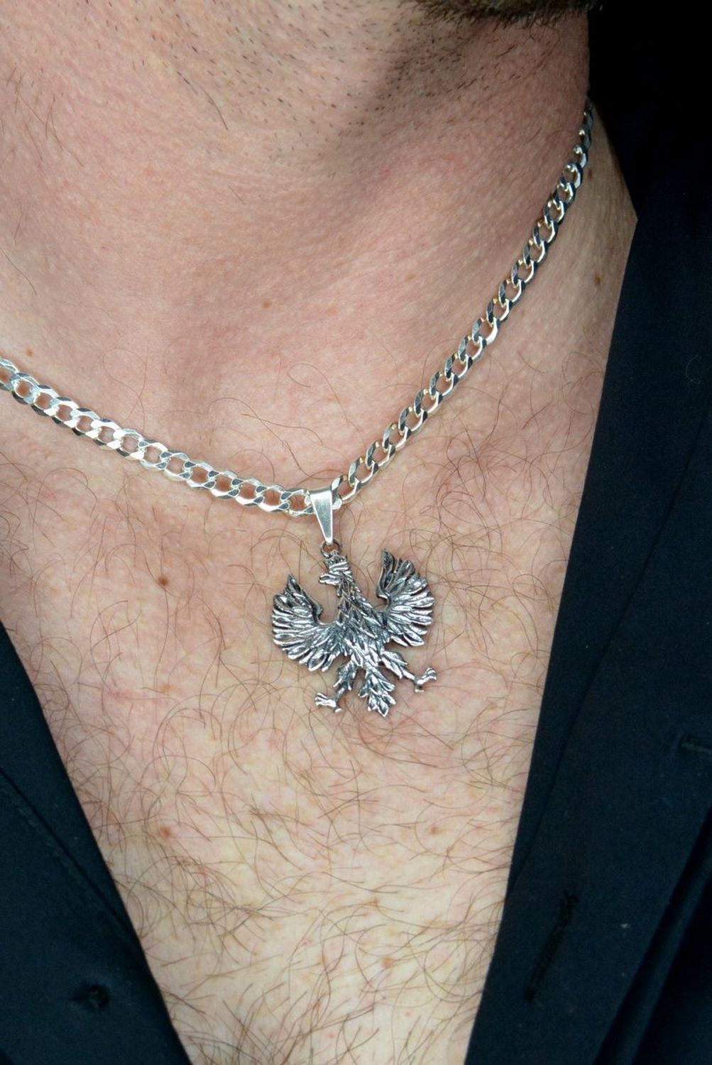 Srebrna zawieszka Orzeł  925 DIA--ZAW-9831-925. Zawieszka srebrna oksydowany orzełek. Srebrna zawieszka z Godłem Polski próby 92.jpg