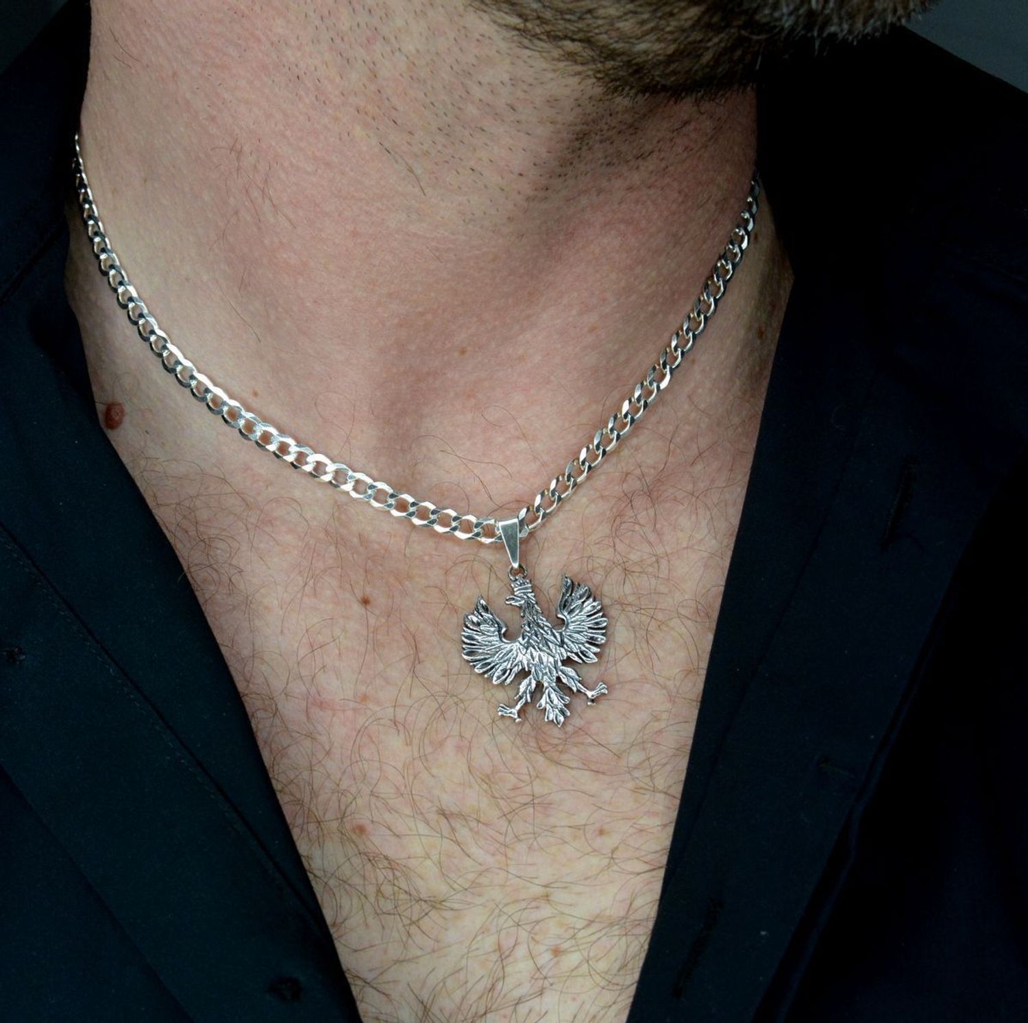 Srebrna zawieszka Orzeł  925 DIA--ZAW-9831-925. Zawieszka srebrna oksydowany orzełek. Srebrna zawieszka z Godłem Polski próby 92.jpg