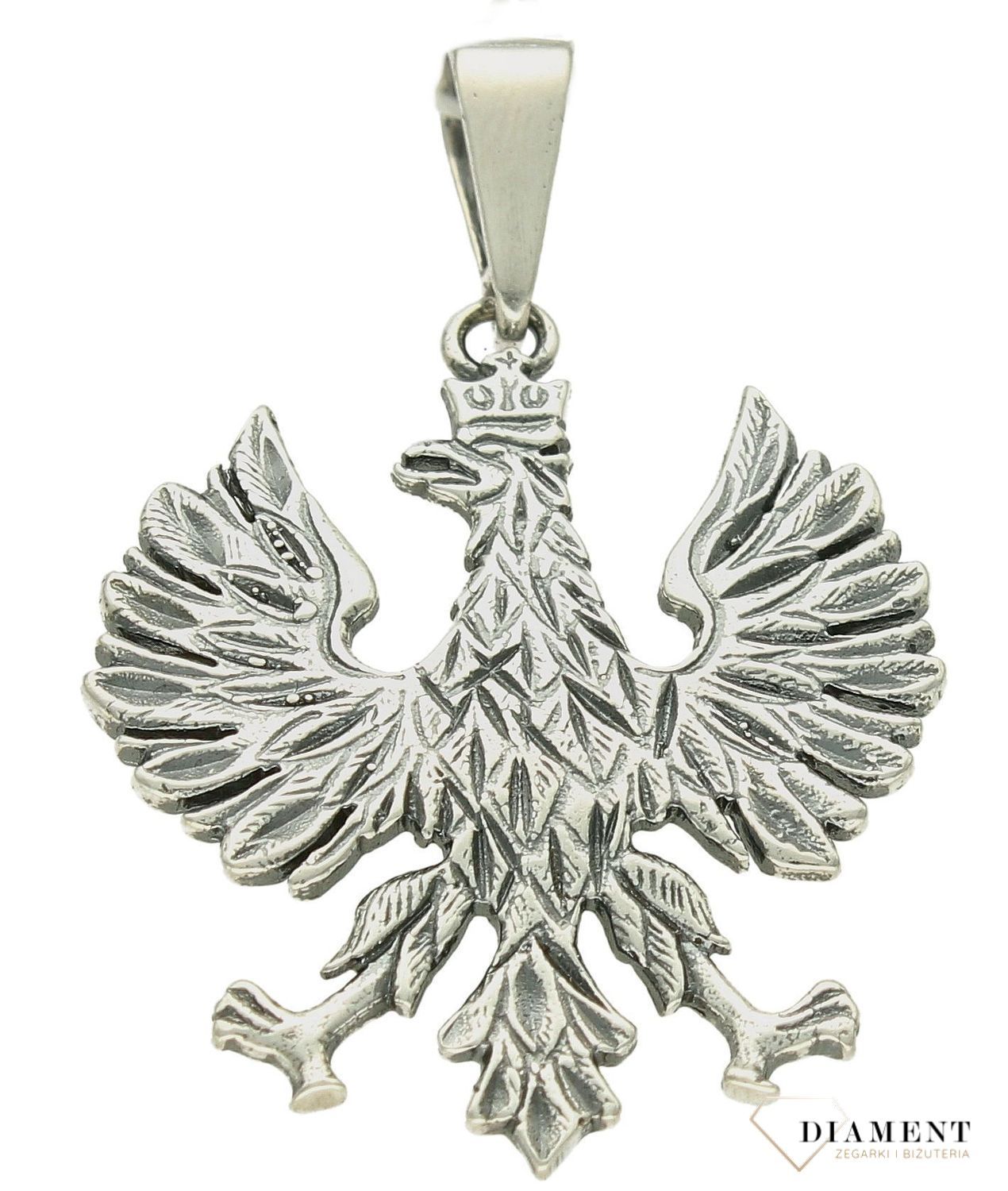 Srebrna zawieszka Orzeł  925 DIA--ZAW-9831-925. Zawieszka srebrna oksydowany orzełek. Srebrna zawieszka z Godłem Polski próby 92.jpg