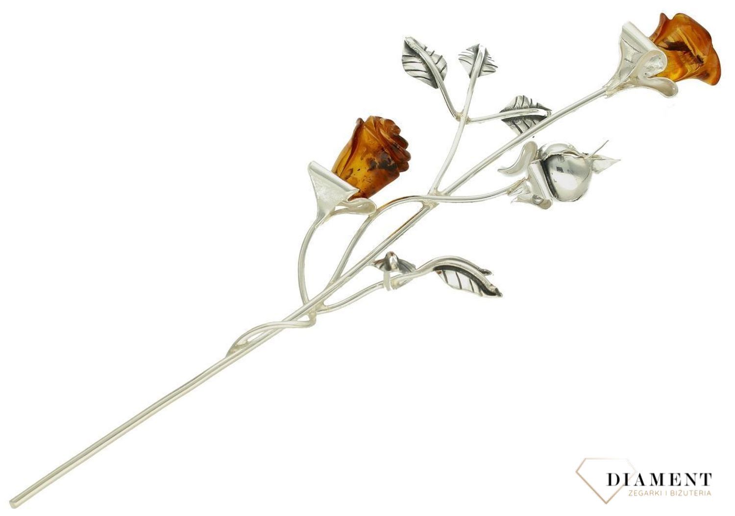 Srebrna róża z bursztynu na prezent DIA-9832-925a.jpg
