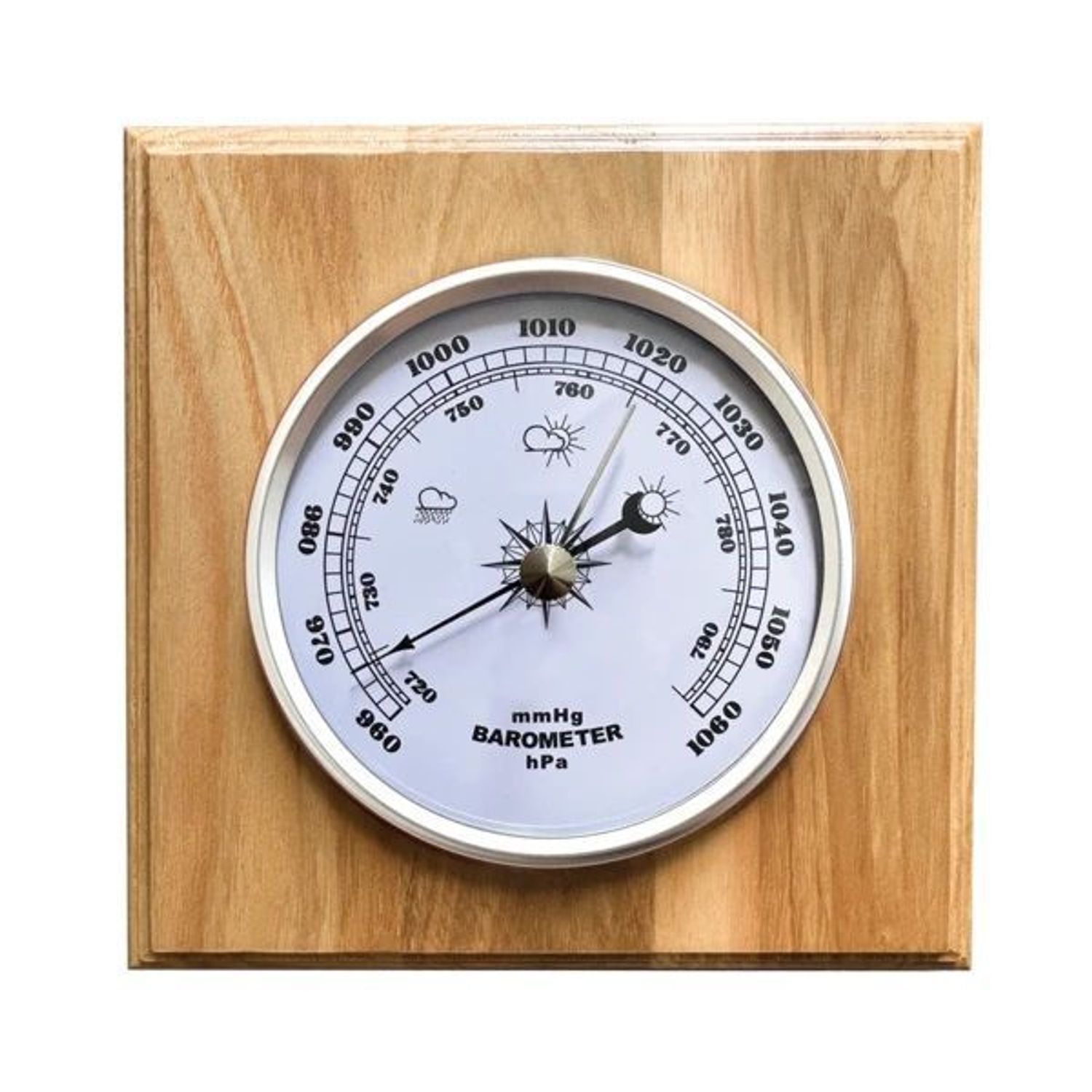 Drewniana stacja pogody Barometr JVD BA230.68. Stacja pogody barometr. Drewniany barometr ścienny. Wiszący barometr na ścianę. Barometr ścienny drewniany..jpg