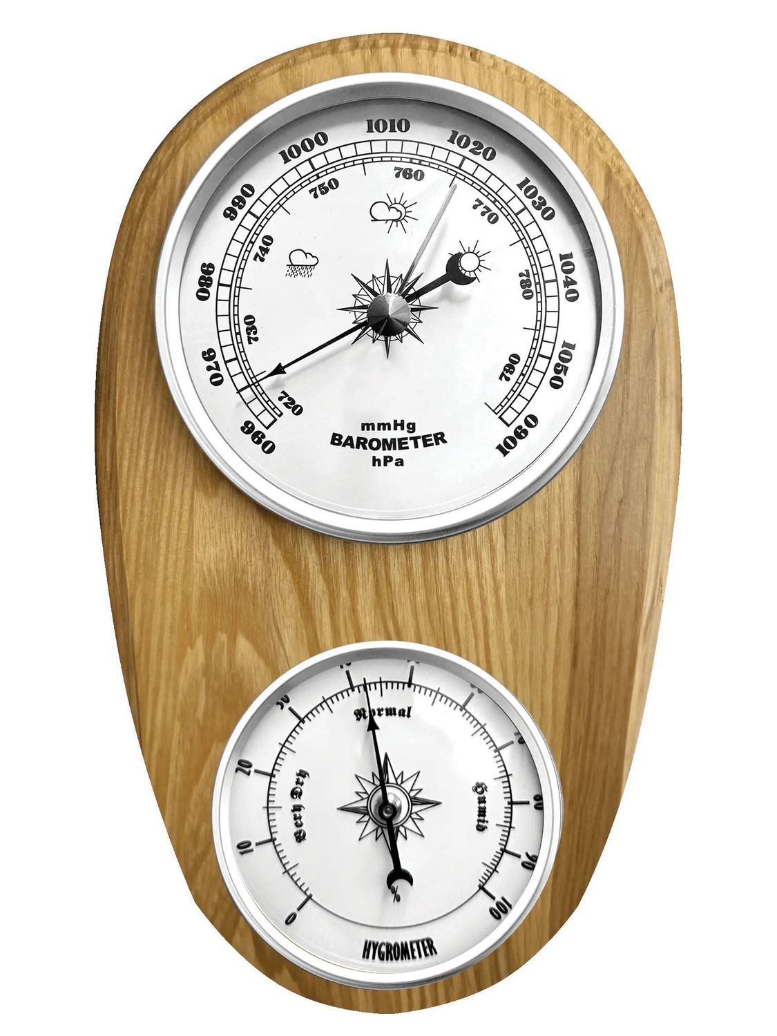 Drewniana stacja pogody Barometr JVD BA231.68.  Stacja pogody barometr. Drewniany barometr ścienny. Wiszący barometr na ścianę. Barometr ścienny drewniany..jpg