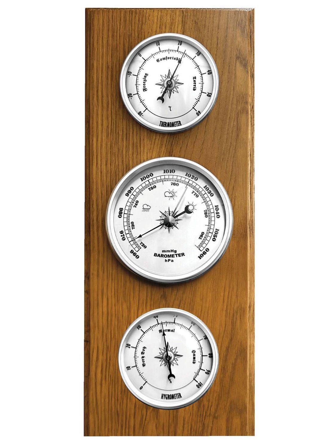 Drewniana stacja pogody JVD Barometr Higrometr Termometr BA233.11.jpg