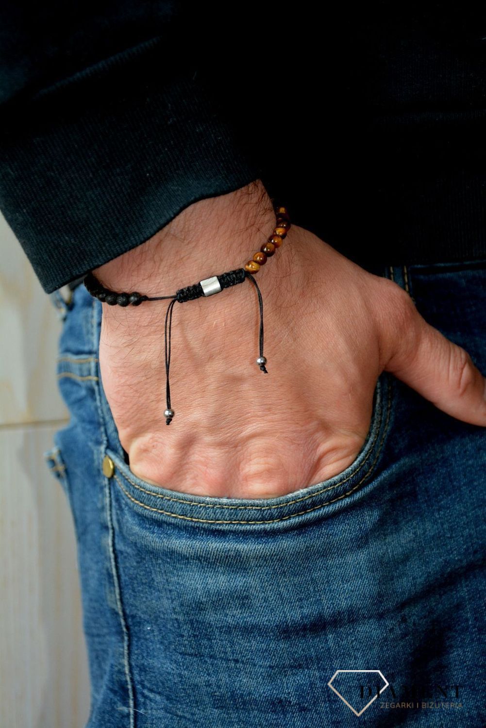 Bransoletka męska koraliki i lawa wulkaniczna S160-27.3.8d.jpg