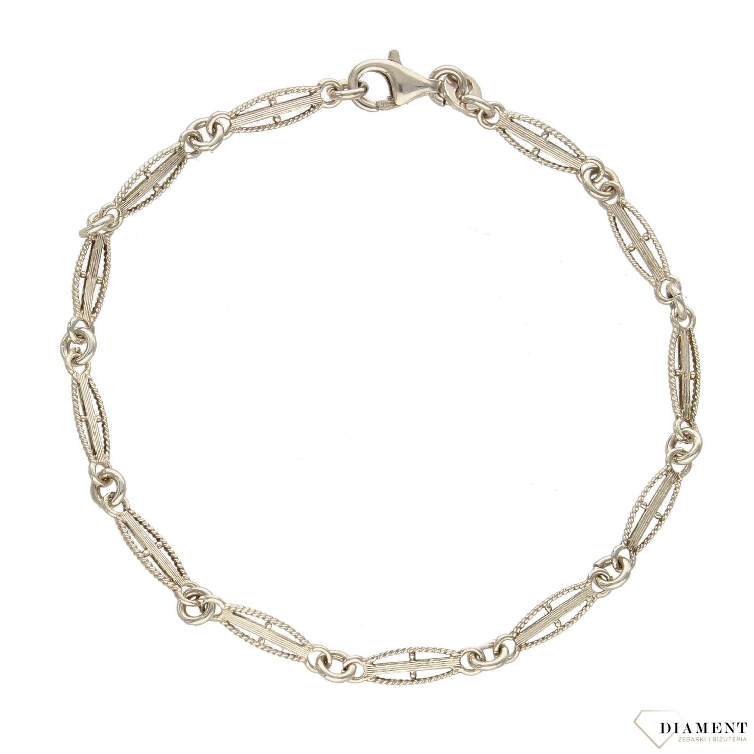 Srebrna bransoletka ażurowa prosty wzór. Srebrna bransoletka ażurowa o prostym wzorze (2).jpg