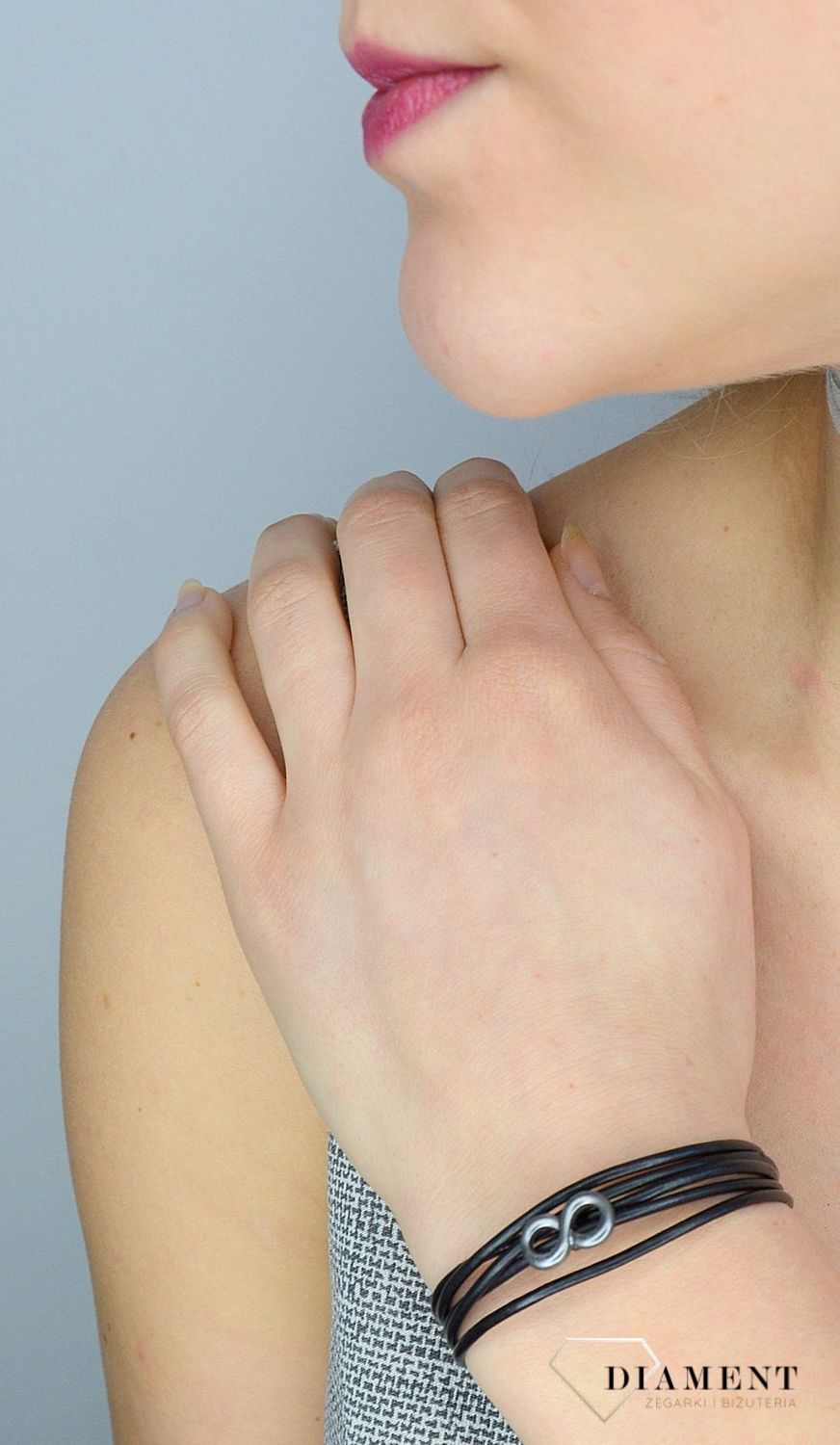 Bransoletka rzemyki z nieskończonością DIA-BRA-0059-MET.jpg