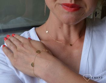 idealny pomysł na prezent dla kobiety. Złota bransoletka celebrytka 585 serca (3).JPG
