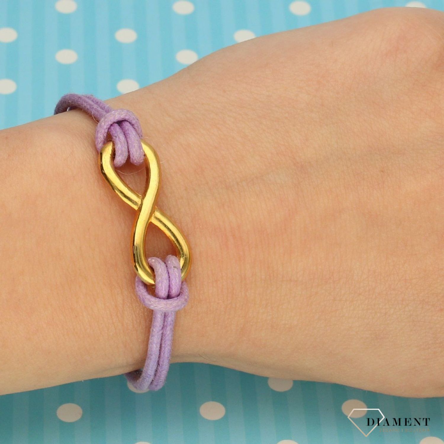 Bransoletka z grawerem pozłacany znak nieskończoności DIA-BRA-0196-MET (1).jpg