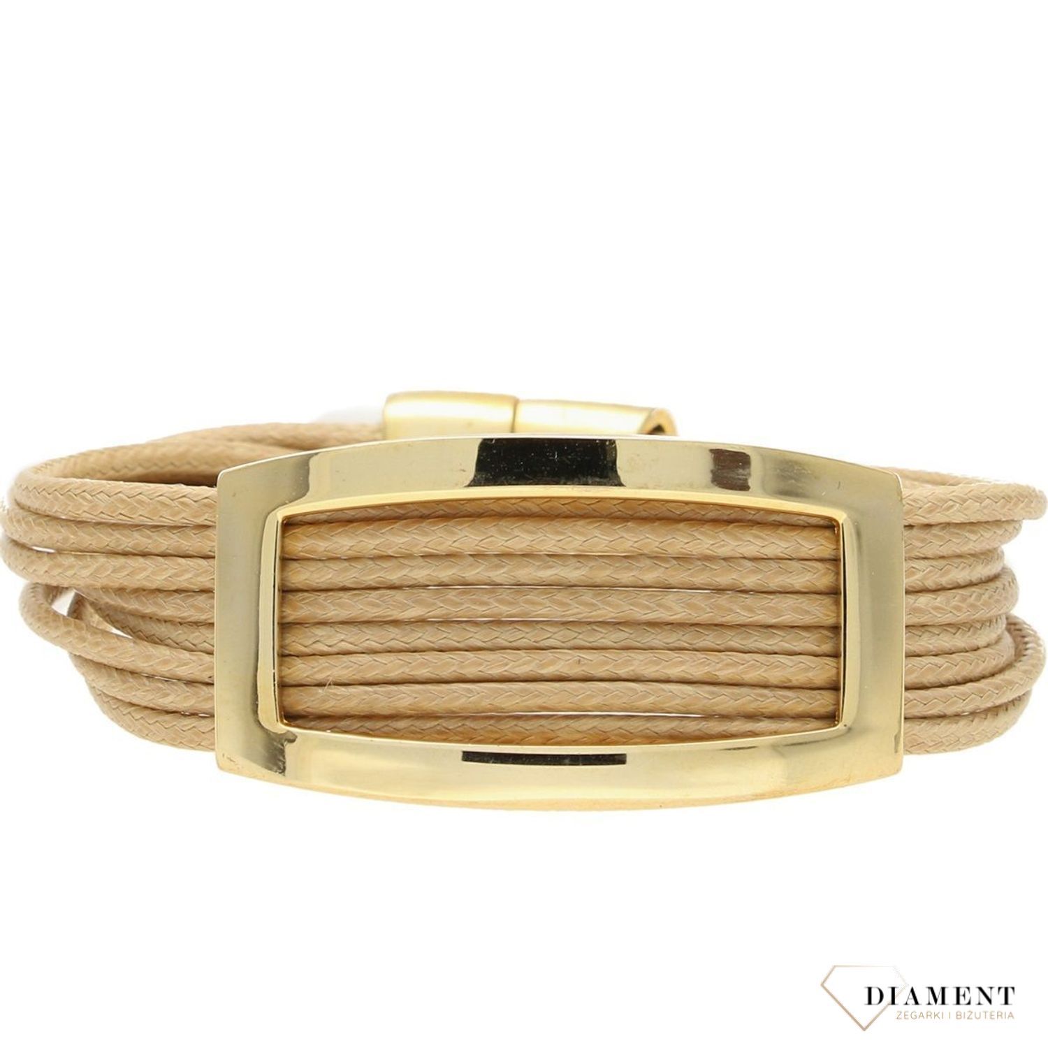 Bransoletka damska 'cienkie paseczki z klamrą' DIA-BRA-0198-MET (1).jpg