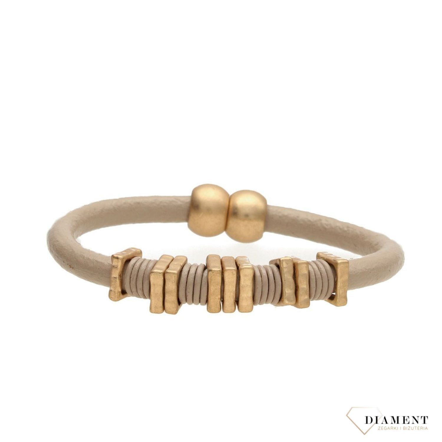 Bransoletka damska ozdobne elementy w kolorze złotym DIA-BRA-0205-INNE (1).jpg