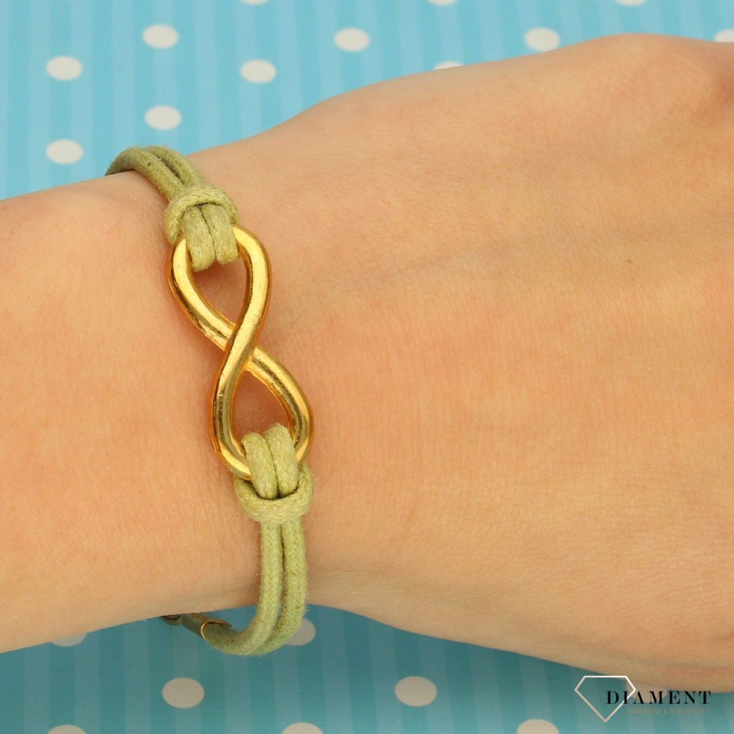 Bransoletka z grawerem pozłacana nieskończoność DIA-BRA-0215-MET. ✅ Znak nieskończoności (2).jpg