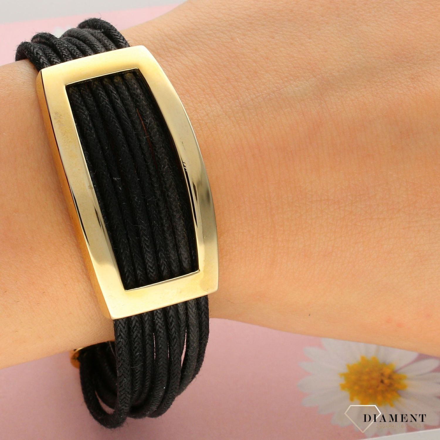 Bransoletka z grawerem damska złota klamra DIA-BRA-0233-MET (1).jpg