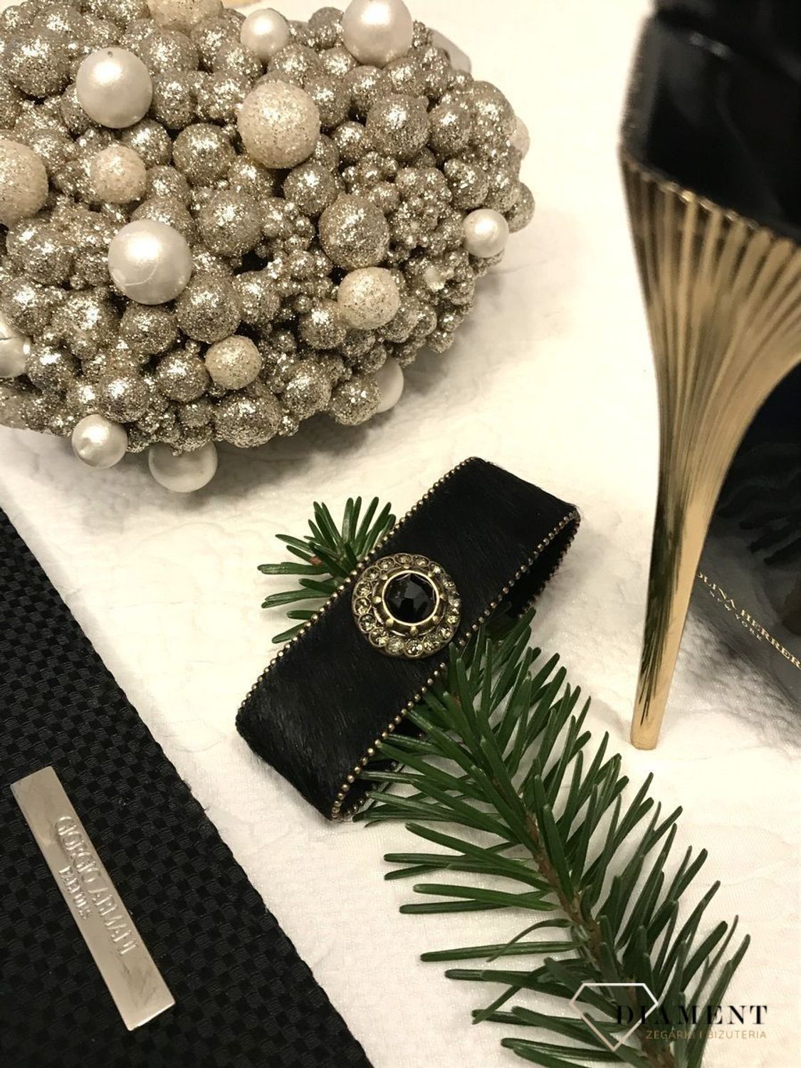 Bransoletka czarna cyrkonie By dziubeka ✓Biżuteria damska✓ Prezent dla mamy✓ Czarne bransoletki✓4.jpg