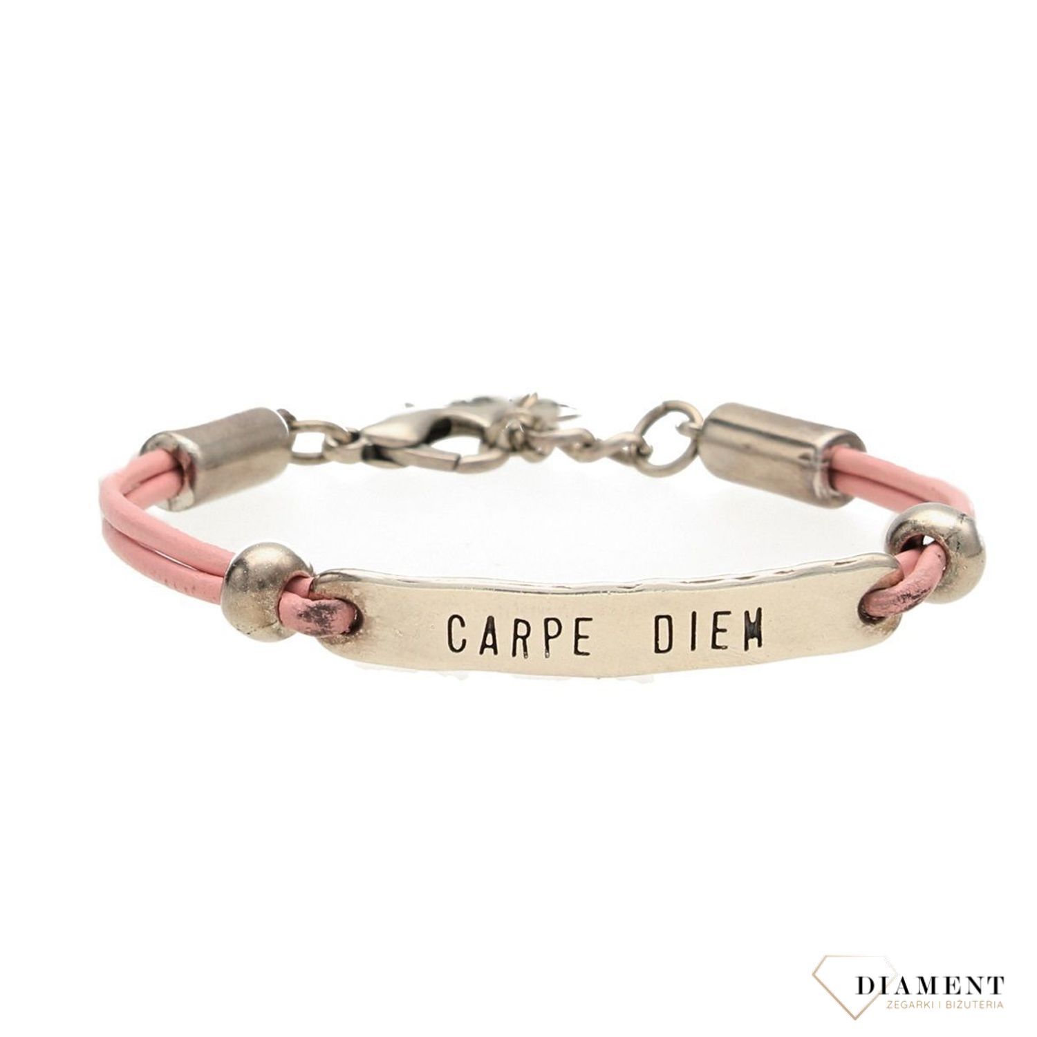 Bransoletka z blaszką 'Chwytaj dzień ' DIA-BRA-0248-MET (1).jpg