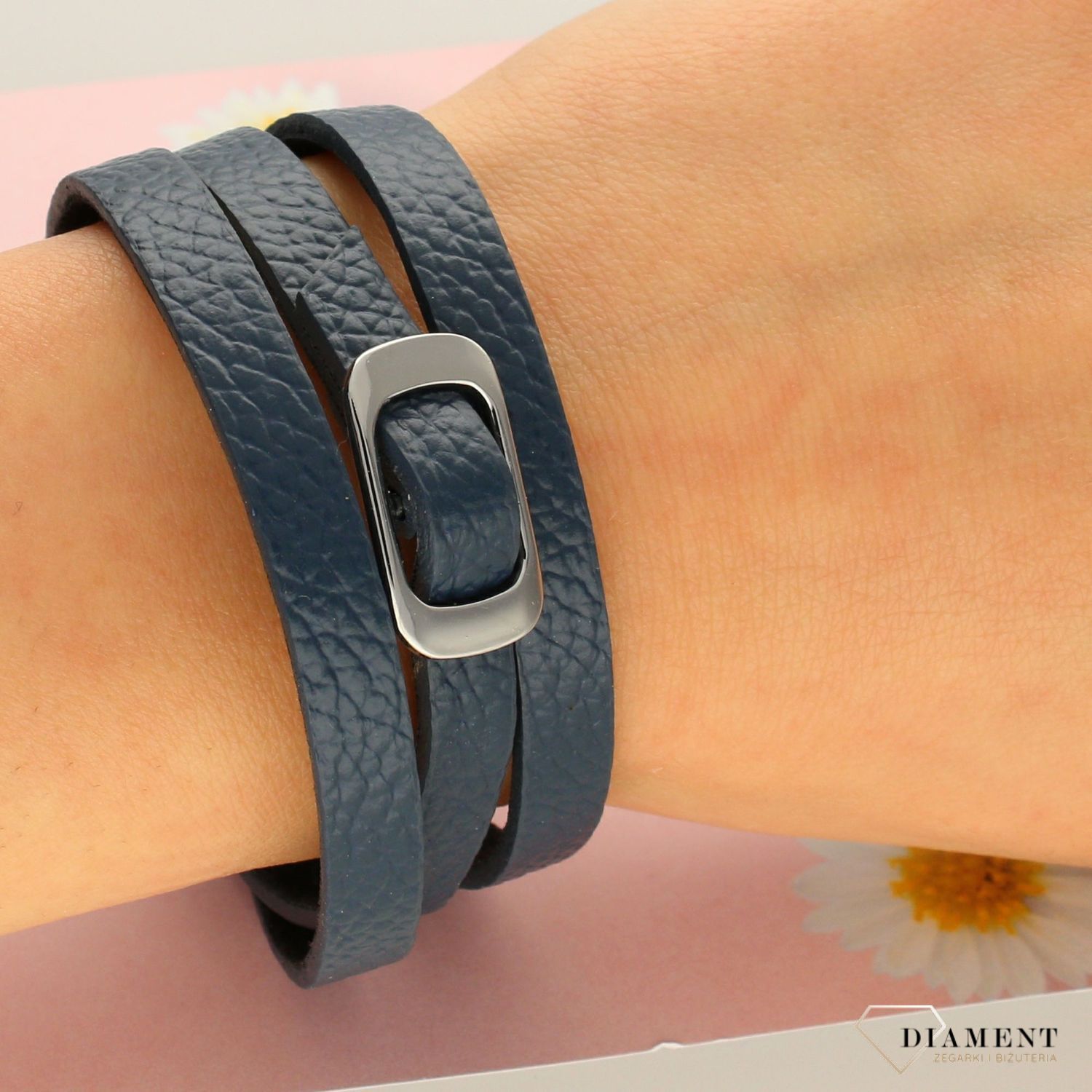 Bransoletka z grawerem skórzany niebieski pasek DIA-BRA-0252-INNE (1).jpg
