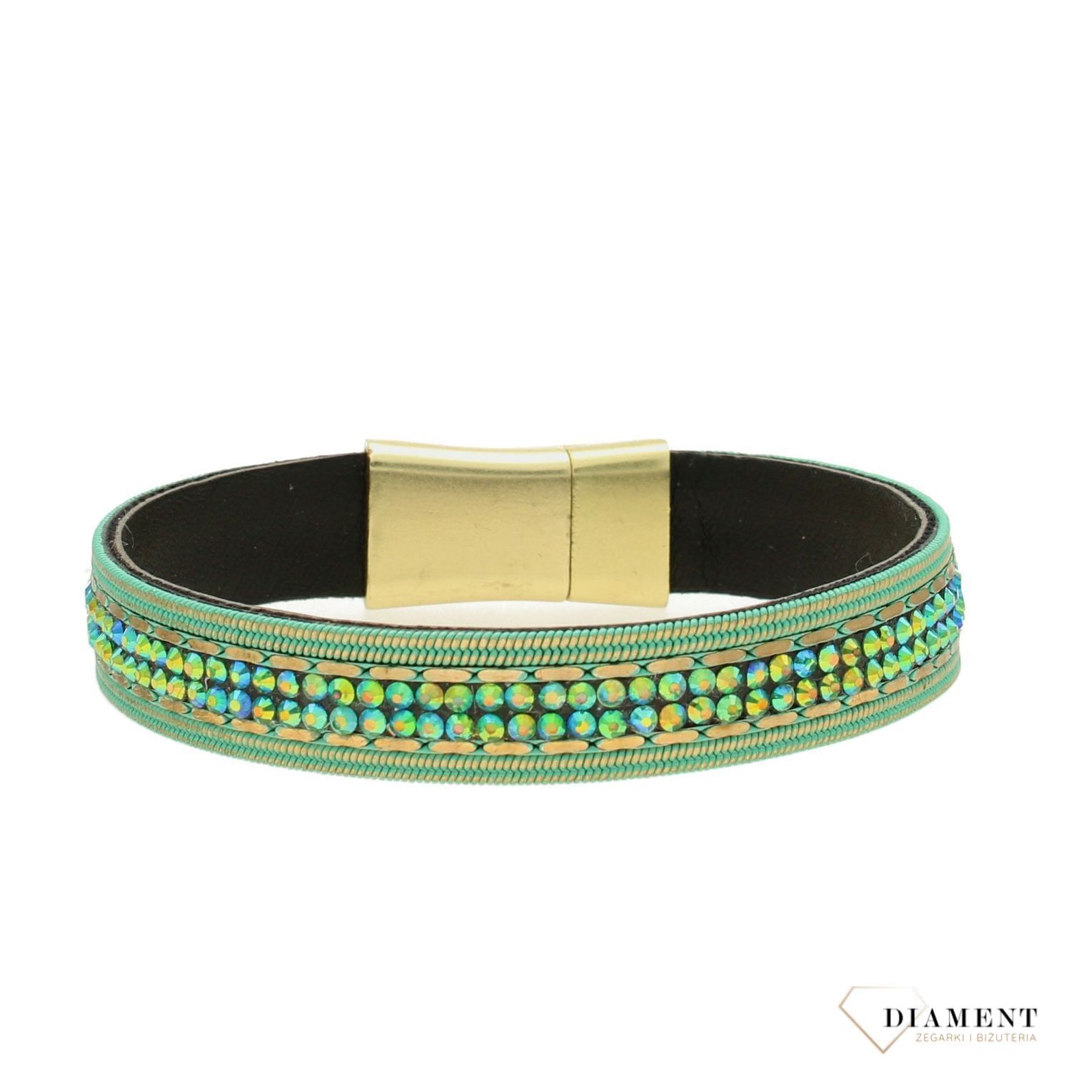 Bransoletka BY DZIUBEKA błyszczące cyrkonie zielony odcień DIA-BRA-0263-INNE (2).jpg