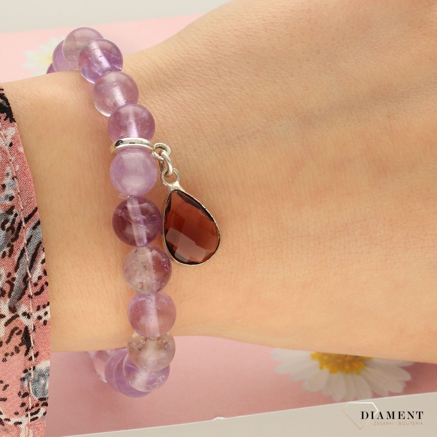 Bransoletka damska z ametystu na gumce BY DZIUBEKA DIA-BRA-0269-INNE (1).jpg
