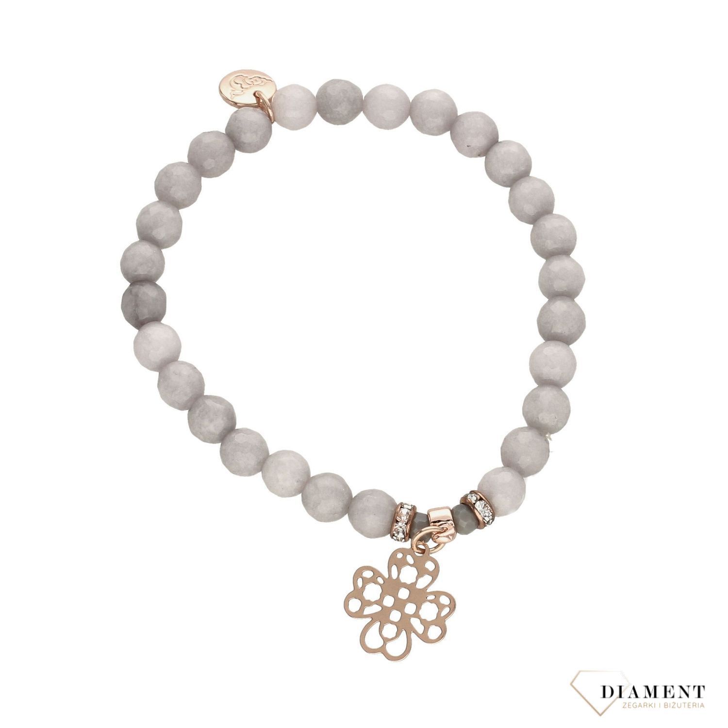 Bransoletka na gumce z szarych koralików BY DZIUBEKA DIA-BRA-0271-INNE (1).jpg