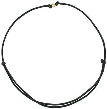 Złota bransoletka na czarnym sznurku ze złotą kuleczką 585 - DIA-BRA-0282BLACK-585.jpg