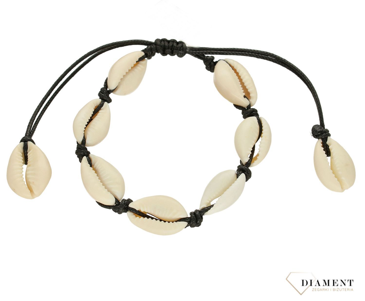 Bransoletka damska 'Wakacyjne muszelki' DIA-BRA-0283-INNE. Wakacyjna bransoletka. Bransoletka z muszelkami..jpg