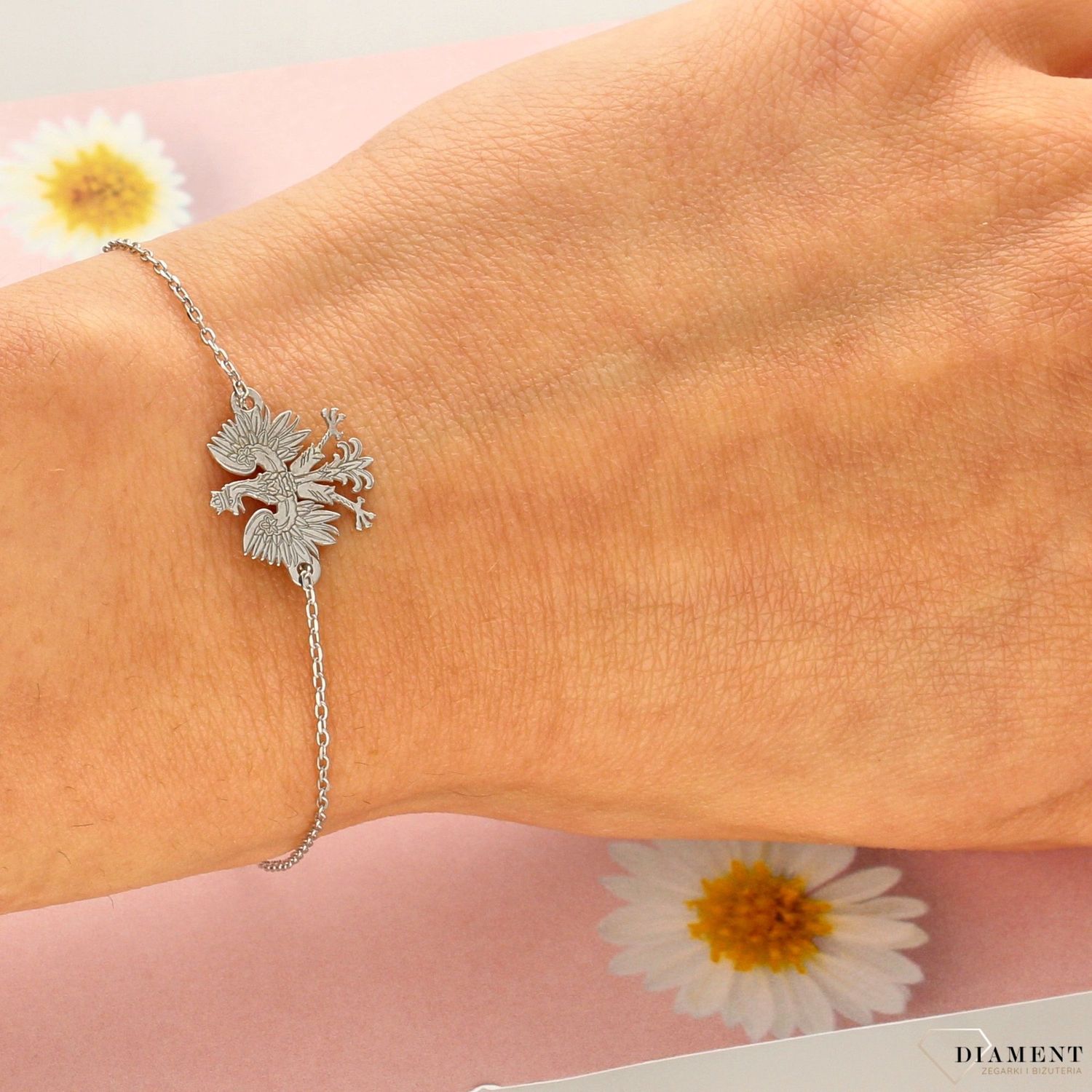 Bransoletka damska srebrna celebrytka orzełek (1).jpg