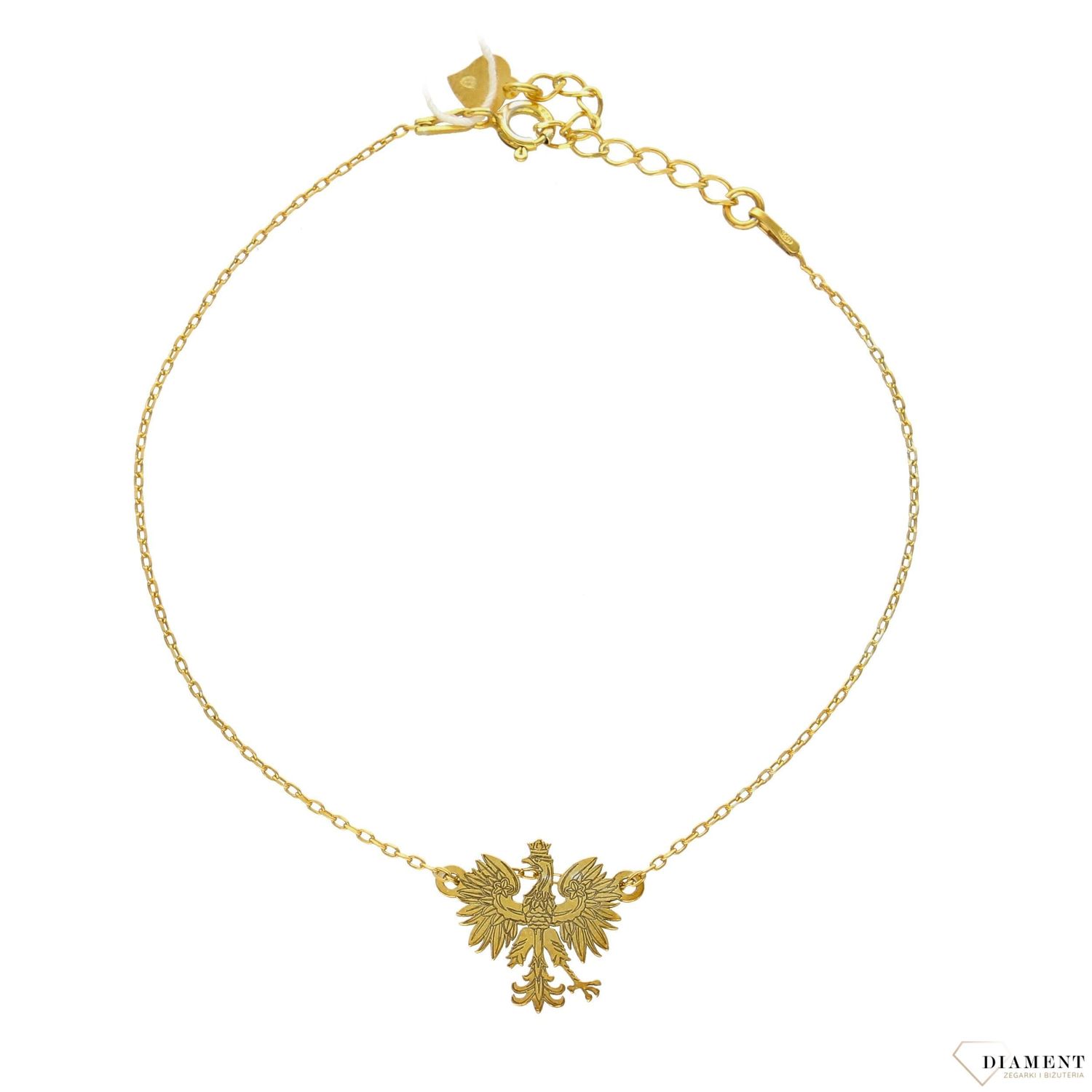 Bransoletka celebrytka pozłacana z orzełkiem  (2).jpg