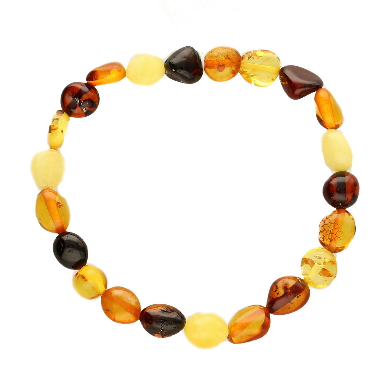 Bransoletka bursztyn kolorowy na żyłce DIA-BRA-0585-INNE.jpg