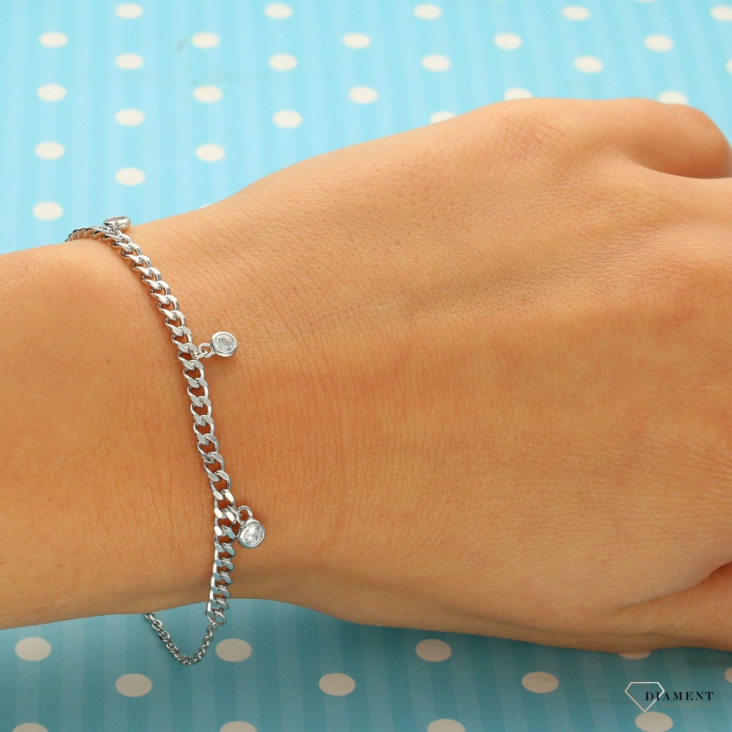 Bransoletka srebrna celebrytka damska z cyrkonią (1).jpg